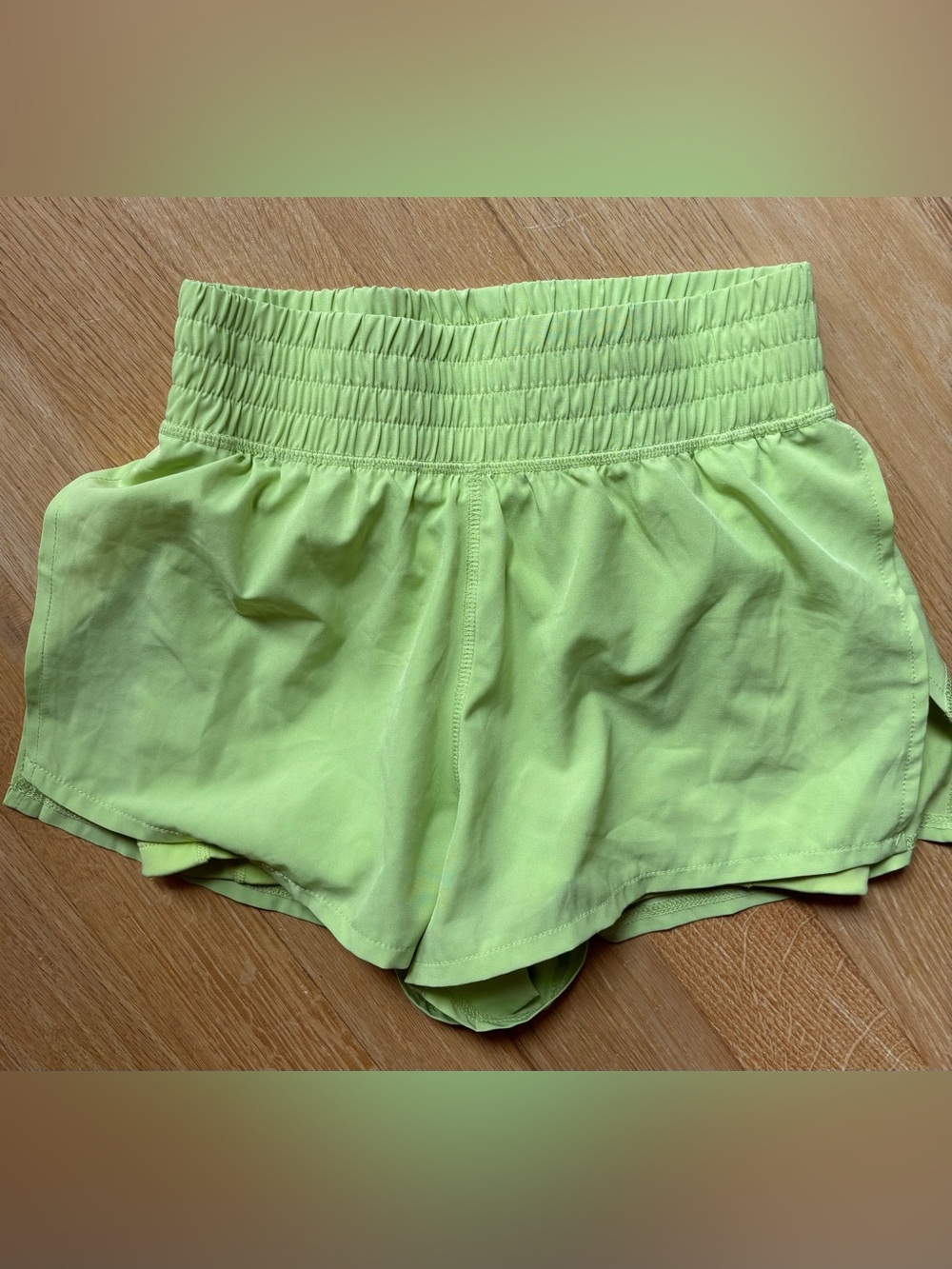 90 Degree By Reflex Neon Lime Athletic Shorts